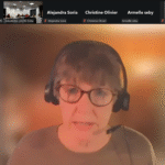 Laura en zoom de Mujeres ALC