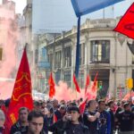 concentración y banderas CSI uy