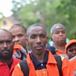 Рабочие ArcelorMittal в Тринидаде и Тобаго во время акции протеста против компании, 2015 г.