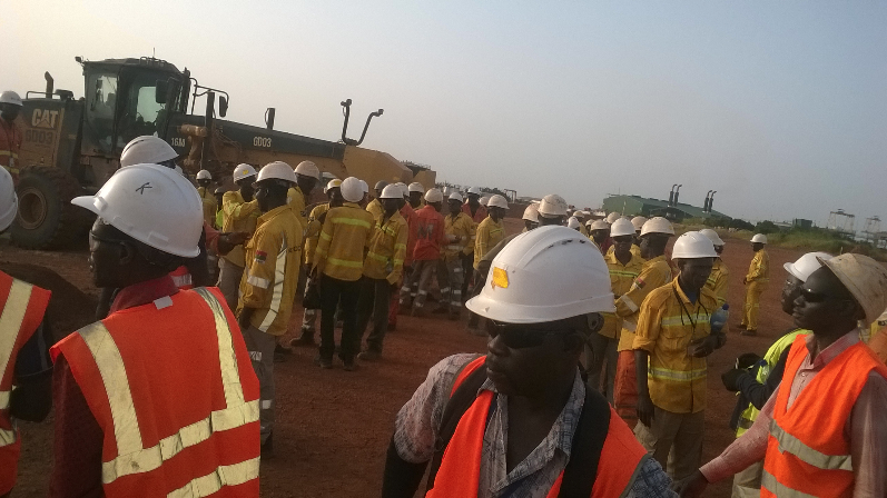 Workers at Nord Gold Bissa