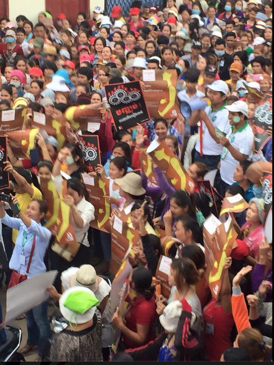 STOP Precarious Work action in Cambodia.