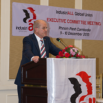 Berthold Huber opened IndustriALL's Executive Committee in Cambodia