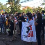 Members and observers of IndustriALL Executive Committee participated in the manifestation in Phnom Penh in support of affiliated unions