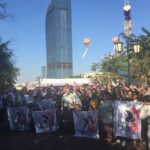 Members and observers of IndustriALL Executive Committee participated in the manifestation in Phnom Penh in support of affiliated unions
