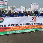 March by IndustriALL affiliates on the National Assembly in Nigeria