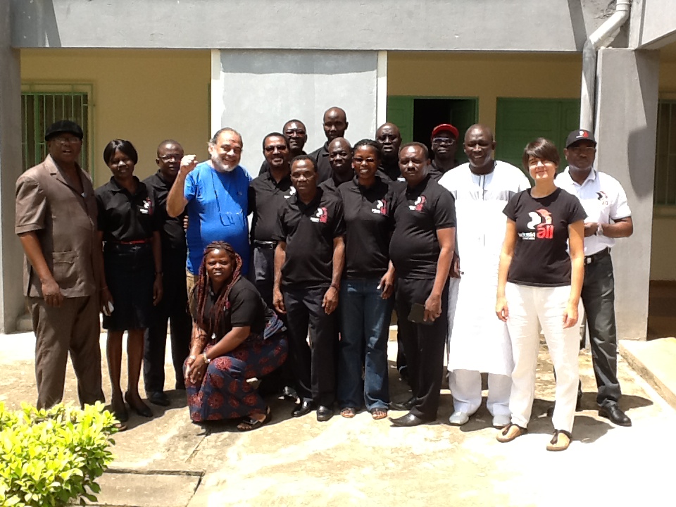 Discussing tactics on how to STOP Precarious Work in Western Africa. 