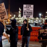 Первичная организация USW 7-1, штат Индиана. Бастуют рабочие-нефтяники BP. Источник: USW