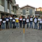 Les participants de la réunion du Réseau Anglo-American au Chili montrent leur solidarité avec les grévistes de German Creek