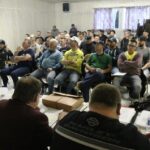 Члены подразделения 6658 Союза сталелитейщиков, Metallos, во время забастовки