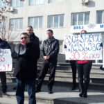 TUMMCIWG President Tamaz Dolaberidze voicing the workers' demands