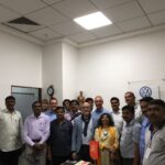 Participants of IndustriALL's workshop on automotive and rubber unions visited Volkswagen Union office and the plant located at Chakan Pune.