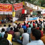 Union representatives from Honda Gurgaon plant address and extend solidarity to Tapukara plant workers on the 8th day of hunger strike