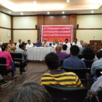 Union centres announce the general strike at a joint press conference in Delhi