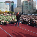 GS Valter Sanches addressing a rally in Seoul in November 2016