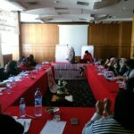 The women organized the meeting to mark International Women's Day. 