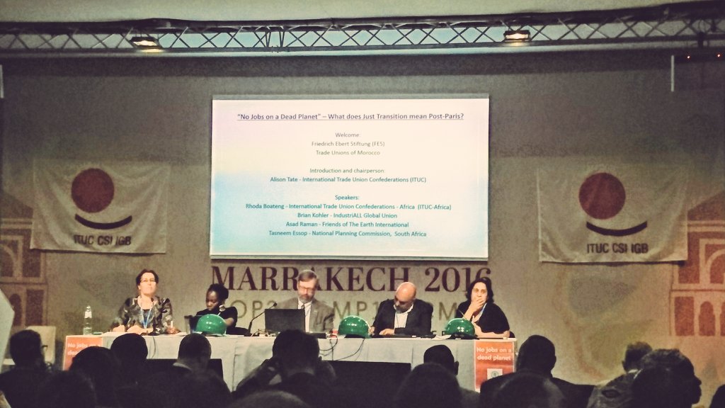 The Just Transition panel at COP22.