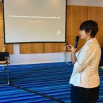 IndustriALL precarious work coordinator Armelle Seby presents the survey results