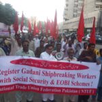 Sunday's protest for health and safety in Karachi