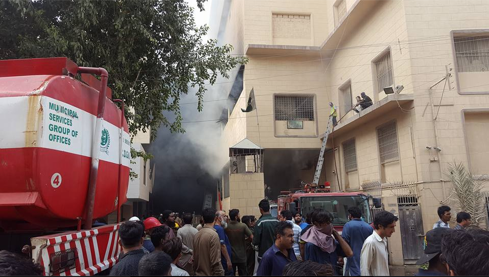 Incendie chez Esa Textile, Karachi, Pakistan (Crédit photo : NTUF)