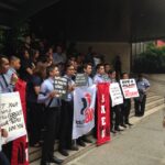Union action at Sanofi Aventis, Philippines, calling for an end to the negotation deadlock.