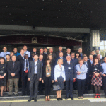 Participants at the nternational Nuclear Workers’ Union Network meeting in Kiev in April 2016. 