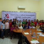 Cambodian women trade unionists meet in Phnom Penh.
