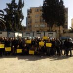 SNATEGS union members strike in Algeria on 21 March 2017. 