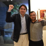 Le Secrétaire général adjoint d’IndustriALL, Kemal Özkan (à gauche), en compagnie de Raouf Mellal.