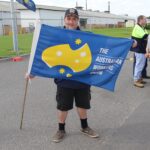 Photo of Fletcher Insulation workers in picket line, April 2017