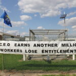Photo taken during the strike action of Fletcher Insulation workers, April 2017