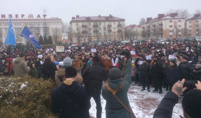 Протесты против Декрета № 3, начало 2017 года, фото из архива