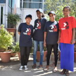 Merhaw Birhane, Gelane Senbetu, Fasika Bekele et Tegist Denget à la réunion à Addis Ababa, Ethiopie.