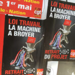 A poster from a demonstration against the El-Khomri law in May 2016. Photo: ActuaLitté via Flickr CC