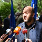 At the protest rally in Tbilisi