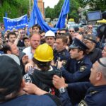 At the protest rally in Tbilisi