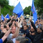 At the protest rally in Tbilisi