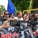 At the protest rally in Tbilisi