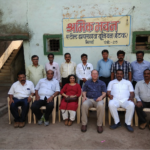 Líderes sindicales en la acería Bhilai