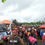 Protesta de trabajadores/as de Grasberg en Timika, Papúa