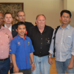 Mission participants with Afif, General Secretary of CEMWU (front) and Sudiro, Chairman of CEMWU at PT Freeport (2nd right).