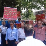 Reza Shahabi, en una manifestación