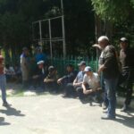 Работники горно-обогатительной фабрики на стихийном митинге