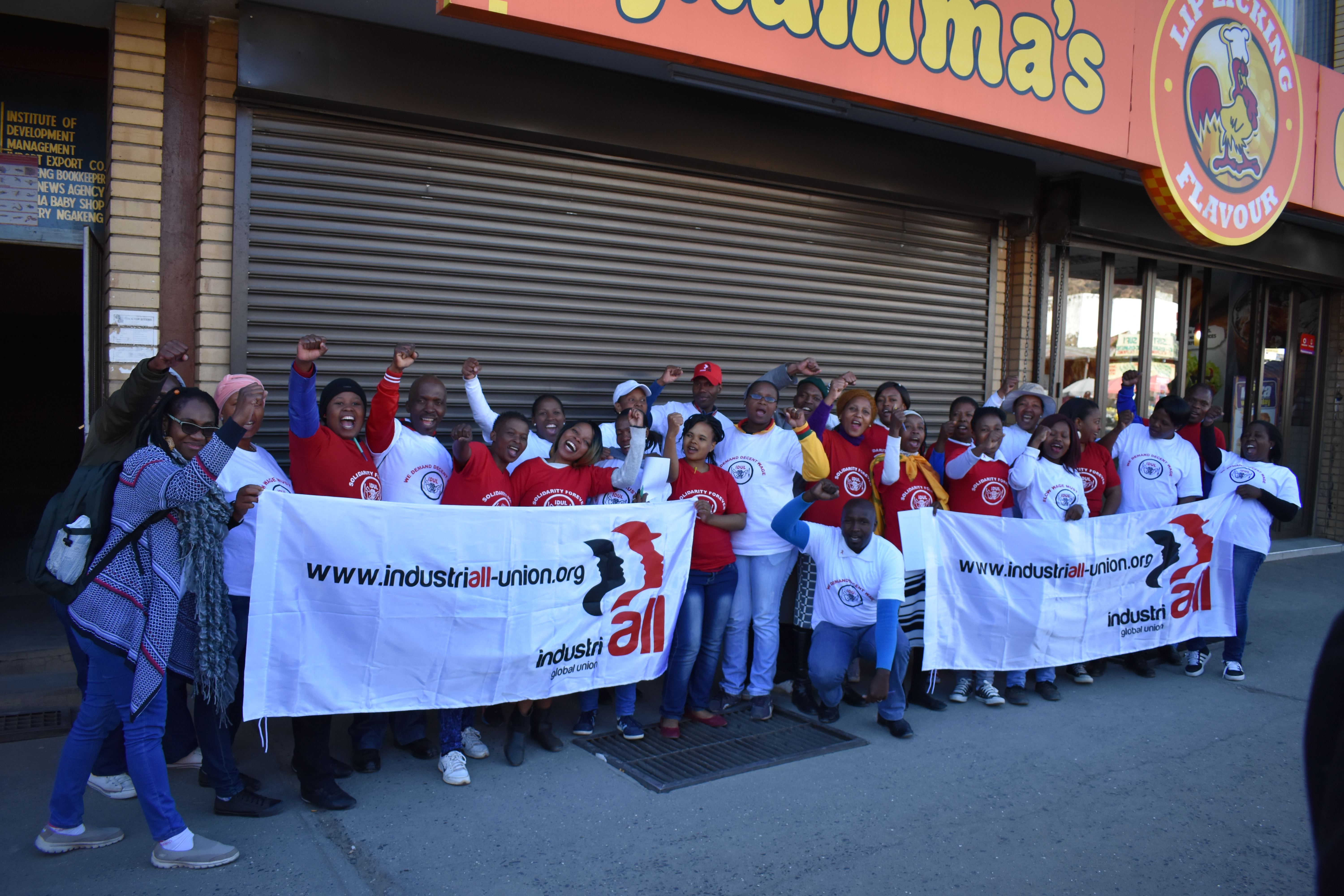 Independent Democratic Union of Lesotho demanding decent wages