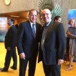 Swedish Prime Minister Stefan Löfven with Valter Sanches