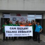 Solidarity action by IndustriALL affiliated metal workers