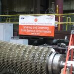À l’intérieur des installations de l’aciérie ArcelorMittal de Burns Harbor aux États-Unis.