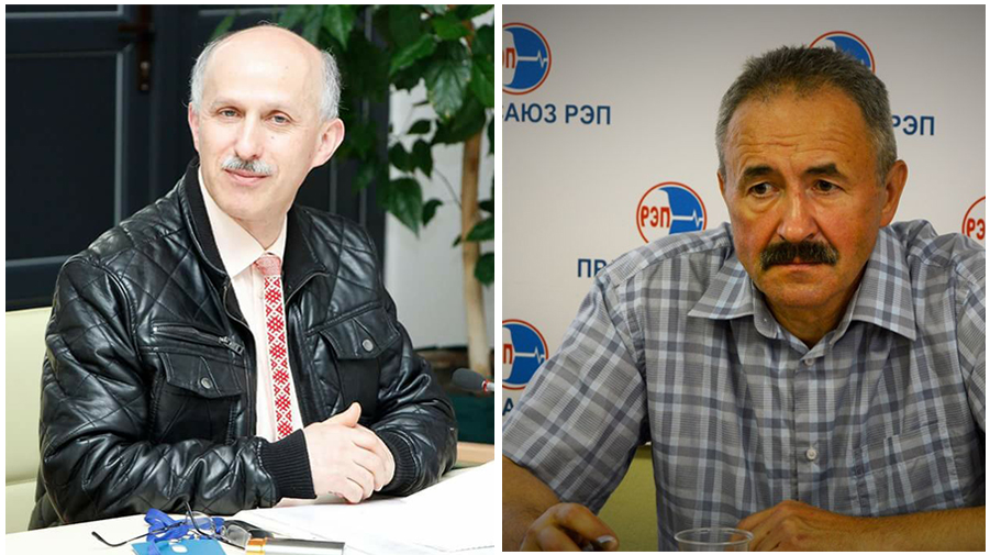 Ihar Komlik, trésorier du Syndicat biélorusse de l'industrie de la radio et de l'électronique, et Gennady Fedynich, président du REP  