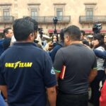 Рабочие Goodyear в Мексике протестуют против объявленных 9 июля увольнений.