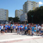 Rassemblement près de l’aciérie TenarisSilcotub, à Zalău, en Roumanie, le 5 août 2018