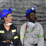 The network toured a diamond mine 100km from Johannesburg.